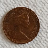 moneta da 1 penny del regno unito del 1975