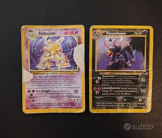 POKEMON ALAKAZAM Holo IT 001-102 e HOUNDOOM 23/75