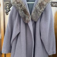 Cappotto con cappuccio lana e volpe