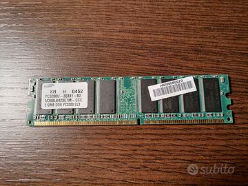 RAM 512MB DDR-400 184-Pin Samsung PC3200U-30331-B2