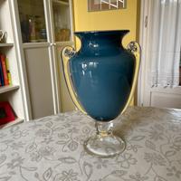 Vaso in vetro Murano azzurro