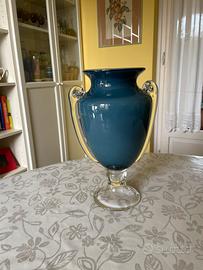 Vaso in vetro Murano azzurro