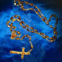 antico rosario vetro e smalto