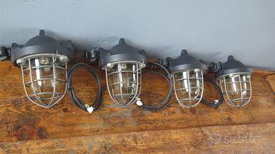Set di 4 lampade in stile industriale complete res