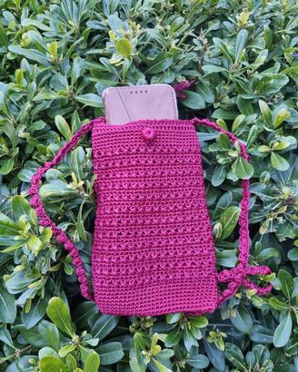 porta cellulare uncinetto 