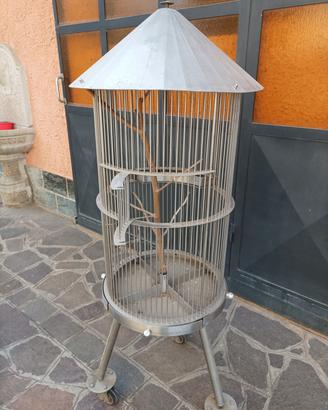 Gabbia per uccelli in acciaio inox 