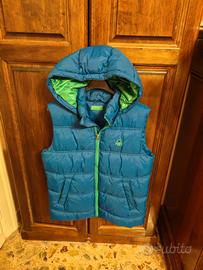Gilet smanicato Benetton bambino 2XL con cappuccio