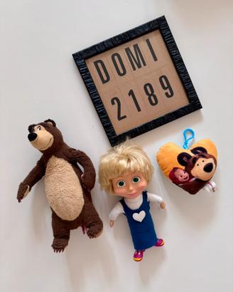 Set Masha e Orso con portachiavi