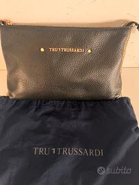 Borsa vera pelle tracolla nera