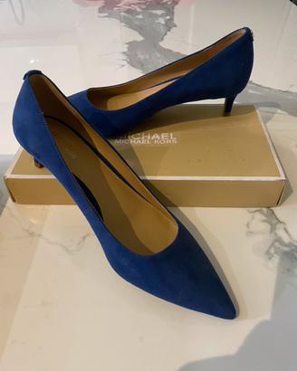 Decolleté Michael Kors Flex velluto blu 36.5