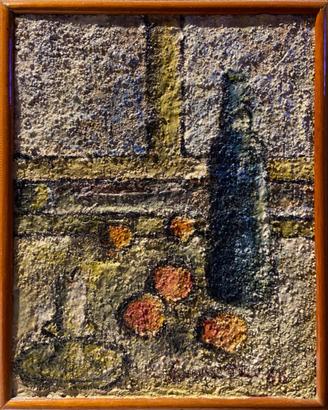 Quadro olio su tela tecnica mista Lucentini