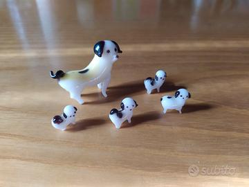 cani in vetro di murano