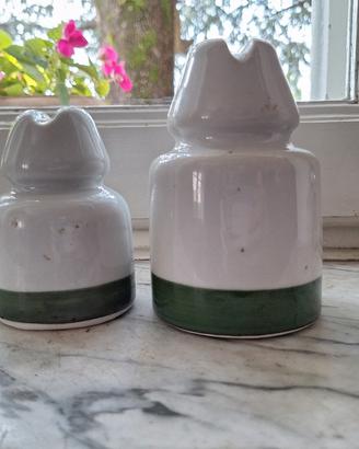 coppia di 2 isolatori telefonici italiani