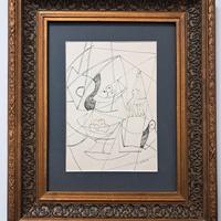 Gino Severini 1948 : Natura morta con frutta.