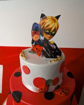 Torta decorativa Lady bug & chat Noir