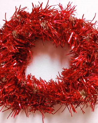 Ghirlanda Natalizia Rossa,Fucsia& Oro lunga 290 cm