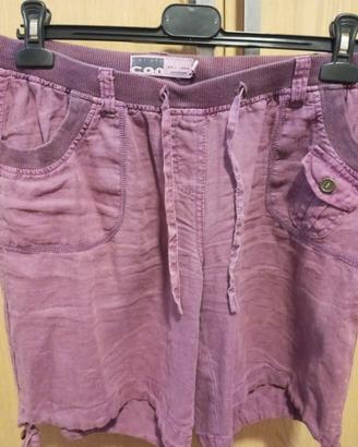 pantaloni corti lino Conbipel. Tg 46