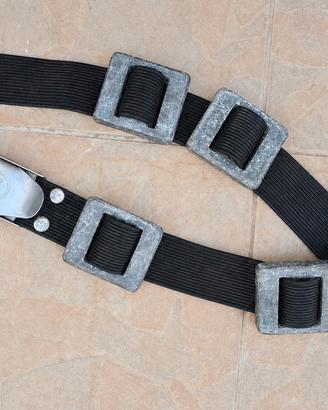 Cintura piombi sub in gomma con fibbia inox .