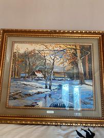 Quadro punto a croce fatto a mano