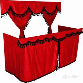 Set complete tende per camion rosse in velluto