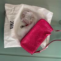 Borsa Zara, fucsia con brillantini
