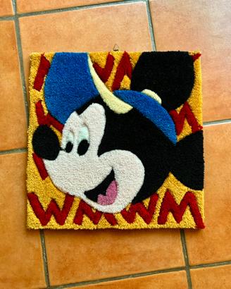Raro tappeto/arazzo Disney topolino vintage