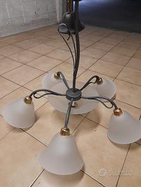 lampadario in ferro battuto