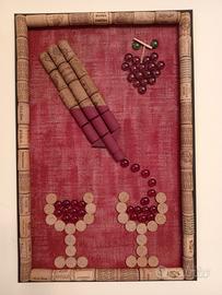 Quadro con tappi di sughero 