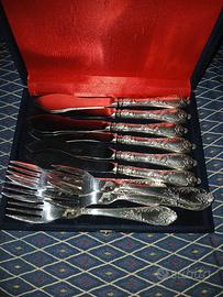 posate pesce placcate argento