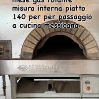 pizzeria forno a gas  rotante misura 140cm