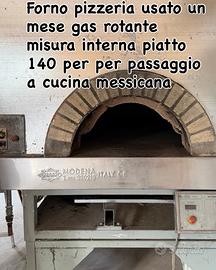 pizzeria forno a gas  rotante misura 140cm