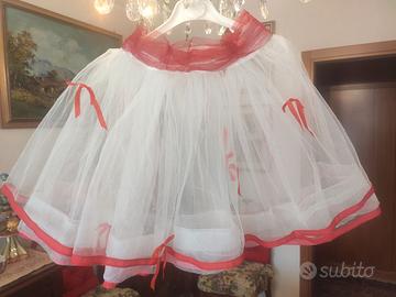 Gonna in tulle bianca per balletto