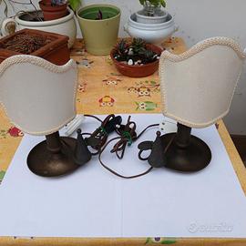 Lumetti da comodino vintage in ottone