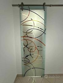 Porta scorrevole in vetro