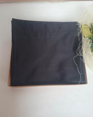 Coppia federe raso di cotone finitura silking nere