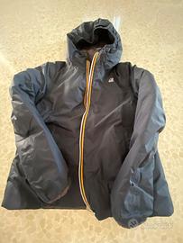 Giubbotto k-Way blu scuro double bambino/ragazzo.