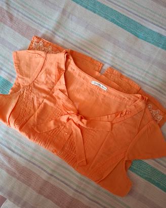 Blusa da donna y2k vintage in cotone 
