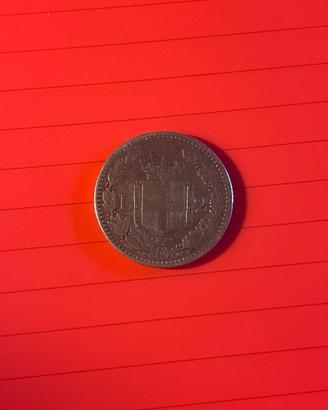 2 lire Umberto I 1884