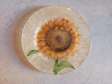 piatto decorativo artigianale in vetro