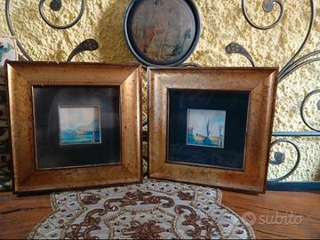Coppia cornici dorate