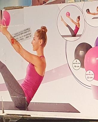 Palla ginnastica e 3 palle piccole 18-22-26cm
