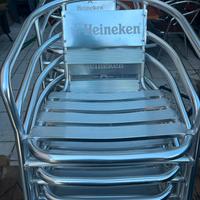 Sedie alluminio con braccioli heineken