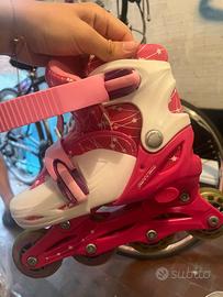 Pattini a rotelle per bambina con kit 30-33