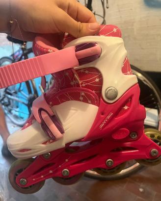 Pattini a rotelle per bambina con kit 30-33