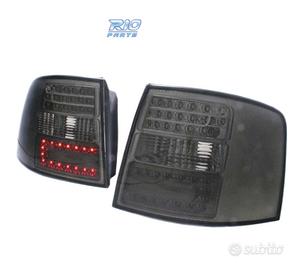 FANALI A LED AUDI A6 4B AVANT 97-04 FONDO CROMATO 