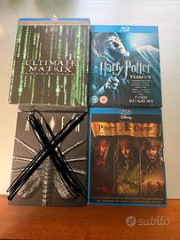 Cofanetti bluray harry potter + matrix + pirati