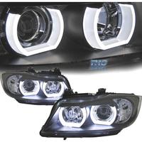 FARI XENON BMW E90 E91 05-08 ANGEL EYES A LED 3D N