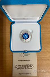 Medaglia argento NAPOLI CAMPIONE 2022-2023