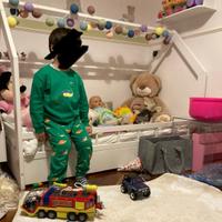 Letto  casetta in legno 80 x 160