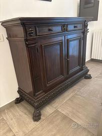 Madia antica in legno massello restaurata Fine 800